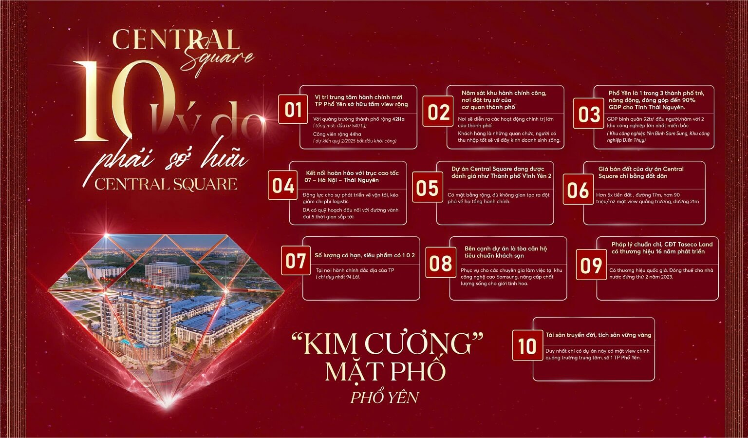 10 lý do phải sở hữu dự án central square phổ yên